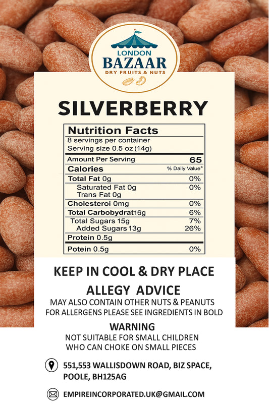 Silverburry Senjed - Delicious Quick Bite Dry Snack - Tasty & Convenient - Rich Unique Flavor - Ideal Any Time - May Contain Nuts Peanuts